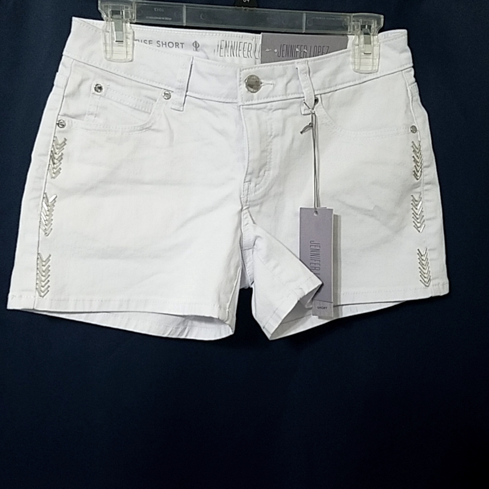 J-Lo Mid Rise Bright White Size 2 Shorts